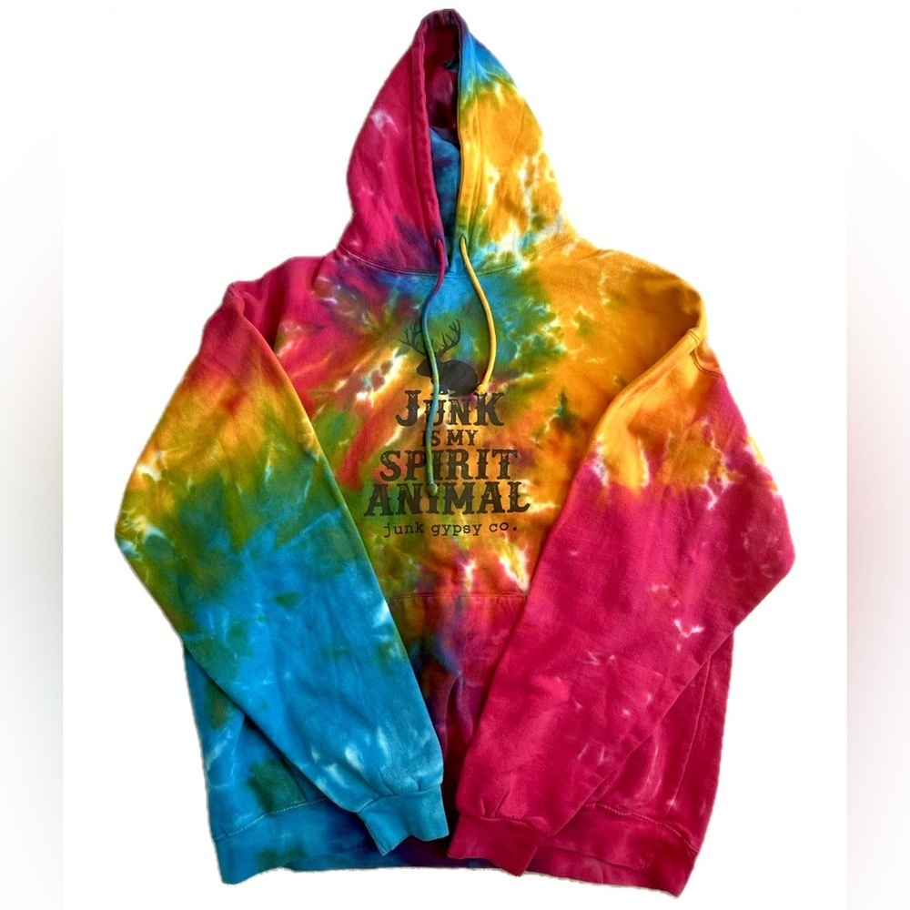 Junk Gypsy Colorful Tie-Dye Hoodie (798)